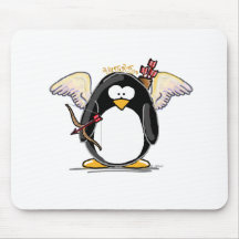 Cupid Penguin Mouse Mat
