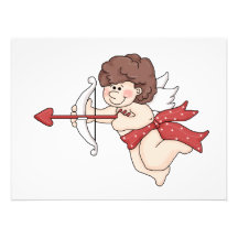 Cupid Shooting Arrow Photographic Print