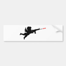 cupid shooting bumper sticker