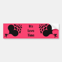 Cupid Shooting Hearts Bumper Sticker