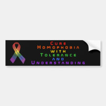 Cure Homophobia Bumper Stickers