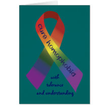Cure Homophobia Ribbon Card