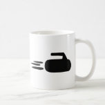 curling stone icon coffee mugs