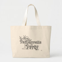 CurlMartiBachettePWht/Grey Tote Bag