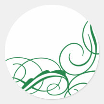 curls and leafs sticker