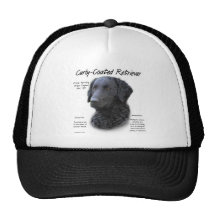 Curly-Coated Retriever History Design Trucker Hats