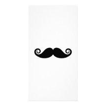 Curly Mustache Photo Greeting Card