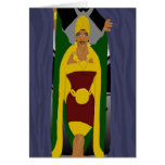 Curtain Pose Greeting Card
