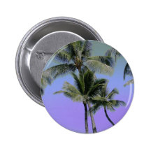 Curvy Palms and Colourful Sky Pinback Button
