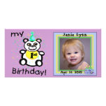 Custom 1st Birthday Photo Cards