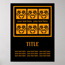 Custom Art Poster With Original Ornamental Design