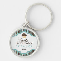 Custom Bakery Cupcake Keychain