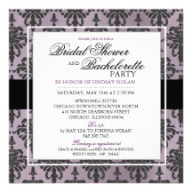 CUSTOM Black Lace Bachelorette/Bridal Shower V2 Invitations
