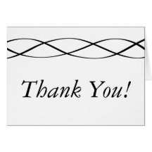 Custom Black & White Thank You Card Stationery