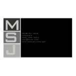 Custom Block Monogram Business Card Template