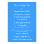 Custom Blue and White Wedding Invitation Design invitations