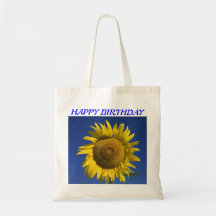 CUSTOM BRIGHT SUNFLOWER TOTE BAGE
