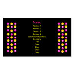 Custom Business cards Black with pink and yellow