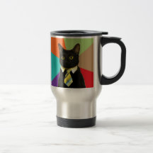 Custom Business Cat Travel Mug