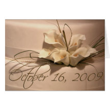 Custom Calla Lily Cake Greeting Card