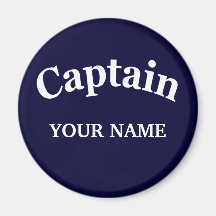 CUSTOM CAPTAIN REFRIGERATOR MAGNET