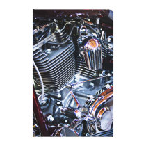 Custom chopper engine canvas prints
