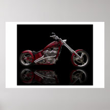 Custom Chopper Motorcycle Print