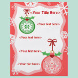 Custom Christmas Ornament Business or Personal flyers