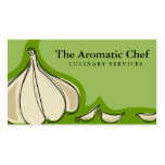 Custom color garlic cloves chef catering biz card business cards