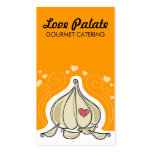 Custom color garlic cloves chef catering biz card business card templates