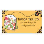 Custom colour herbal floral teabag business card