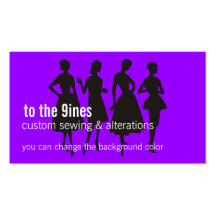 custom colour retro dress models silhouettes sewin business card templates