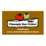Custom colour tomato wheat vegan cooking biz cards business cards