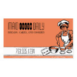 custom colour vintage bakery girl baking biz card business cards