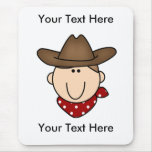 Custom Cowboy Brown Mousepad - Customisable