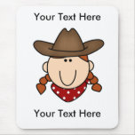 Custom Cowgirl Red Mousepad - Customisable