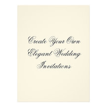 Custom Cream Wedding Invitations Create Your Own