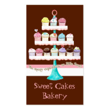 Custom Cupcake Sweet Shoppe Business Cards