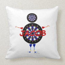 Custom Dart Player Cartoon Pillow