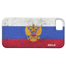 Custom Distressed Russian Flag iPhone Case