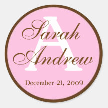 Custom Elegant Wedding Stickers