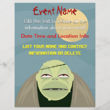 Custom Event Halloween Frankenstein Full Colour Flyer