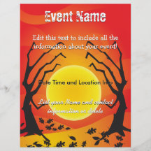 Custom Event Halloween Moon Personalised Flyer