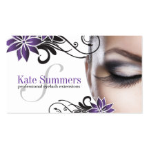 Custom Eye Lash Extensions Business Cards