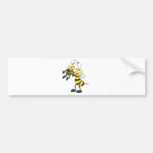 Custom Father Bee Carrying His Son Bumper Stickers