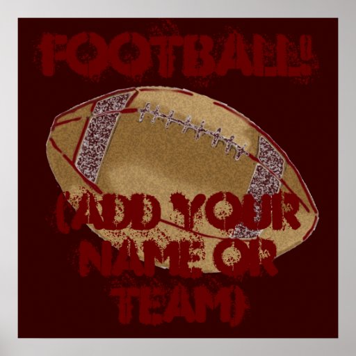 Custom Football Poster