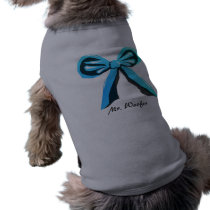 Custom gift bow dog shirt- your dog's name here pet clothing