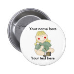 CUSTOM GIRL CAMPING Button