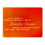 Custom Graduation Invitation : Orange Crush Post Card
