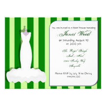 Custom Green Bridal Shower Invitations
